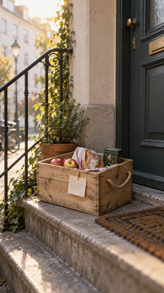A Pass It On box on a doorstep, picture 1 of 8